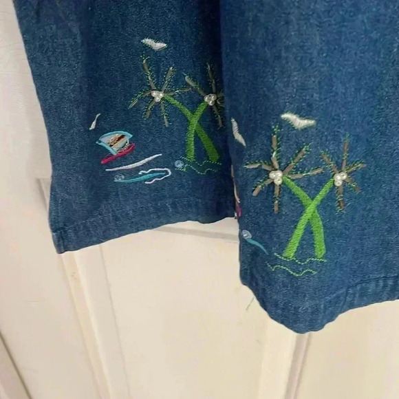 VTG NWT Jane Ashley Woman Sz 2X Denim Shirt 100%Cotton - Picture 3 of 5